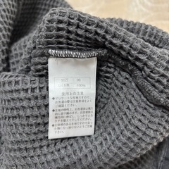 ベビー ピッチコーラル  プレミアムワッフル ロンパース グレー 90の画像