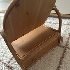 サリュ　salut　ラタン　引き出し付きミラーの画像