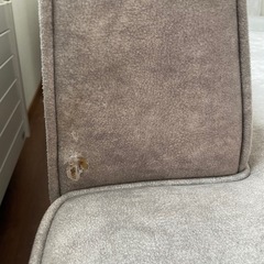 【旭川引取限定】北欧風グレーコーナーソファ（定価10万円）犬による一部破れありの画像