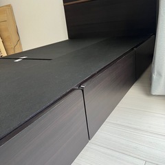 ベッドフレーム ニトリ シングル 天然木の画像