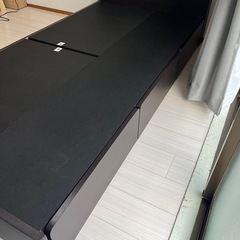 ベッドフレーム ニトリ シングル 天然木の画像