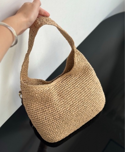 COACH 編み込みトートバッグ ベージュ