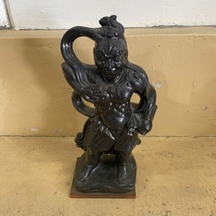 木彫り 鷲 虎  恵比寿大黒　金剛力士像　置物4点セット 開運 インテリアの画像