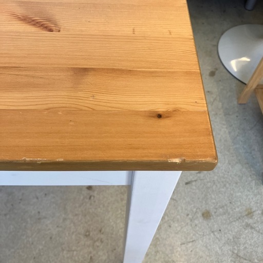 A2510-402 IKEA ダイニングテーブルセット LERHAMN 椅子1脚セット ホワイト ※バラ売り不可 キズ汚れ有り