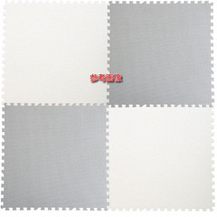 ※取引中/売約済*********** 　　　　　　未使用/新品　アウトレット　2種あり　ジョイントマット 43cm 厚み10mm 3畳用 24枚組 防音 保温性 床暖房対応 ノンホルムアルデヒド 赤ちゃん プレイマット フロアマット サイドパーツ付きの画像