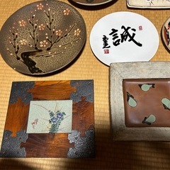 絵皿、額皿、大皿10点セットの画像