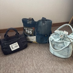 🌸新品🌸デニムバッグ3点セットの画像
