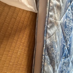 シングル　京都西川　　敷布団　青の画像