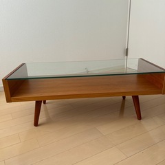 unico ウニコ　ガラスローテーブルの画像