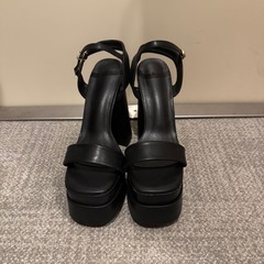 【美品】厚底ヒールサンダル23.5の画像