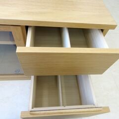 北海道 千歳市/恵庭市 近郊配送 無印良品 木製AVラック テレビ台 オーク材 店頭でのお受渡し大歓迎の画像