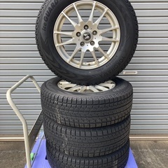 No.131スタットレスタイヤ215/70/16 5H PCD114.3 アルミ付4本セットの画像