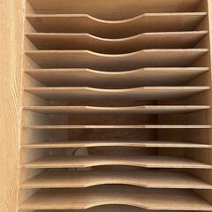 【那須町役場】紙芝居整理　木製書類棚　【管理番号343】の画像