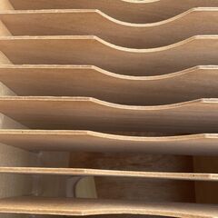 【那須町役場】紙芝居整理　木製書類棚　【管理番号343】の画像