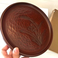 鎌倉彫　お盆　未使用　工芸品の画像