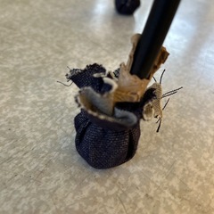 A2510-403 北欧アンティーク風 アイアンスツール ベロア バーガンディ キズ汚れ有りの画像