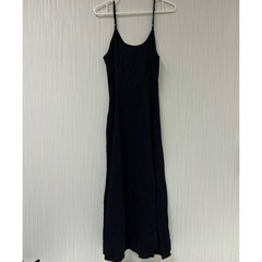 美品 ユニクロ UNIQLO キャミソール フレアワンピース S ブラック 黒  の画像