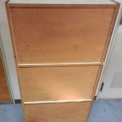 3段ボックス　収納ボックス　ホワイトの画像