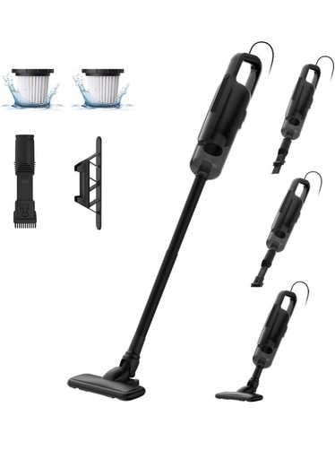 掃除機 コード式 38000 Pa強力吸引 5M電源コード Verslife C8PRO 1.1kg超軽量 遠心分離サイクロン式 コード式掃除機 スティッククリーナー 2WAY 多種類ノズル付き 回転ヘッド ハンディクリーナー HEPAフィルター 多層濾過 紙パック不要 大容量ダストボックス ハードフロア/カーペット/カーテンに適用 長時間稼働 一人暮らし 家庭用 PSE認証済み ブラック