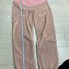 マタニティパンツ パジャマ　マタニティズボン　ルームウェア もこもこ ピンク の画像