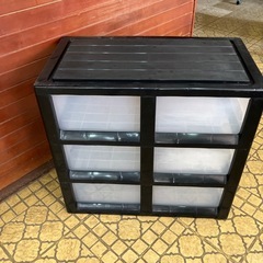 3段クリアー　収納ケース縦開きの画像