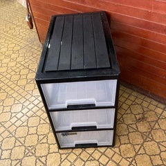 3段クリアー　収納ケース縦開きの画像