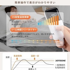 電気毛布 掛け敷き兼用 洗える 180×130cm ダブルサイズ 両面フランネルの画像