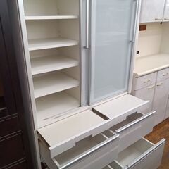 ★リユースのサカイ水戸店★  食器棚 ホワイト H199.5×D47×W100 クリーニング済み MT6011の画像