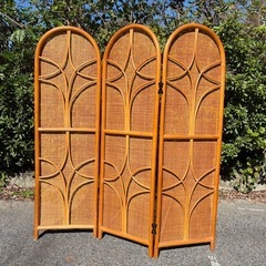 ラタン　パーテーション　しきり　レトロ　インテリアの画像