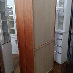 ★リユースのサカイ水戸店★  食器棚 木目 H190×D45.5×W80 クリーニング済み MT6012の画像
