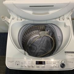 (251029)　シャープ　全自動電気洗濯機　 ES-GE7E-W　7kg　2021年製の画像