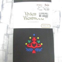( M-1004 )ヴィヴィアンウエストウッド レギンス 10分丈 ダスクグレー L～LL タイツ 靴下 ソックス 中古 未使用の画像