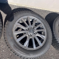 【美品】ブリヂストン スタッドレスタイヤ 155/65R14 ホイール付き！2024年購入・ワンシーズン使用の画像