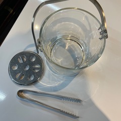 【引き取り限定】中古品　アイスペール　トング付きの画像