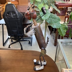 M2510-404 ブリキ ネコ オブジェ ゴルフ姿 アンティーク ヴィンテージ キズ汚れ有りの画像