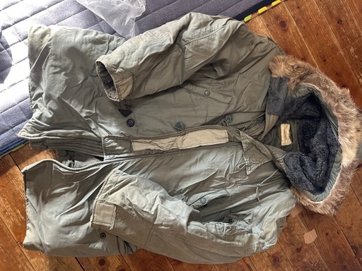 N-3B 米軍実物 USAF フライトジャケット ビンテージ　71年製　ラージ　Lサイズ　 ミリタリー　リアルファー　放出品