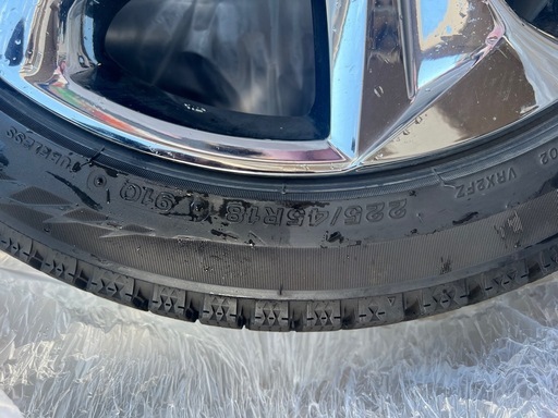 225/45R18 クラウンアスリートメッキホイールスタッドレスタイヤ4本セット‼️