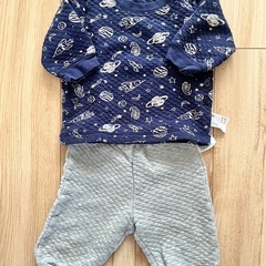 キルトパジャマ　80〜90サイズの画像