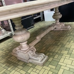 【引取限定】大理石調テーブル　ホワイトマーブル　の画像