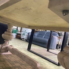 【引取限定】大理石調テーブル　ホワイトマーブル　の画像