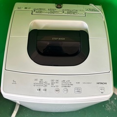 近隣配達無料　HITACHI 縦型洗濯機 5kg STEP WASHの画像