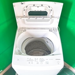 近隣配達無料　HITACHI 縦型洗濯機 5kg STEP WASHの画像