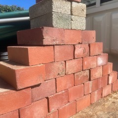 ガーデン花壇ブロック　レッド×34  白系×4　約5kgの画像