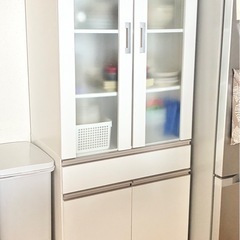 食器棚　ニトリ　ホワイト　完成品の画像