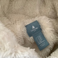 babyGAP クマ耳カバーオール　3-6ヶ月 グレー　もこもこロンパースの画像