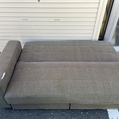 無料！ソファベッド 幅137cm ブラウン　の画像