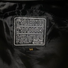 【Y00005】KADOYA（カドヤ）レザーシングルライダースジャケット　Mの画像