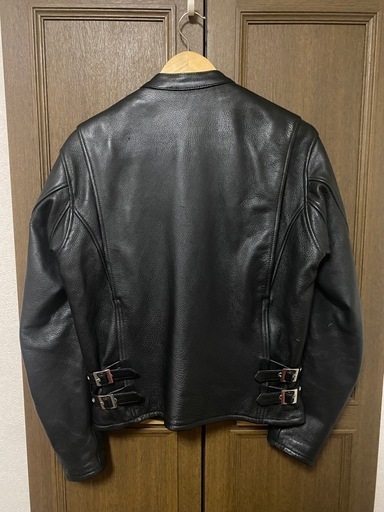【Y00005】KADOYA（カドヤ）レザーシングルライダースジャケット　M
