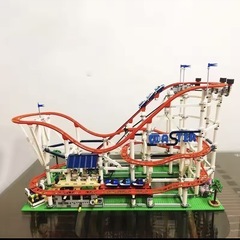 組み立てる遊園地シリーズ大型ジェットコースター男の子と女の子子供の難しいパズルビルディングブロックおもちゃ誕生日ギフトの画像