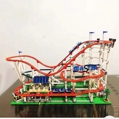 組み立てる遊園地シリーズ大型ジェットコースター男の子と女の子子供の難しいパズルビルディングブロックおもちゃ誕生日ギフトの画像